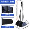 2Pcs Portable Foot Hammock Suspended Adjustable Travel Hammock Office Desk Foot Rest with Storage Bag Car Airplane Foot Hammock