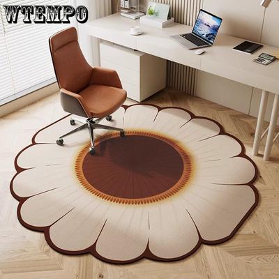 Flower Shaped Circular Carpet Bedroom Floor Mat Indoor Soundproofing and Anti Slip Mat Cloakroom Dressing Table Foot Mat