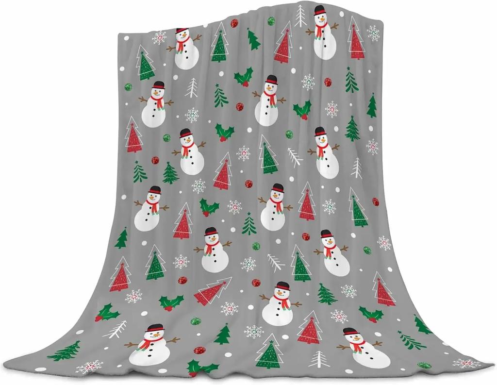 Christmas Gnome Throw Flannel Blanket Merry Christmas Gnome Xmas Gifts Living Room Bedroom Sofa Couch Warm Soft Bed Blanket