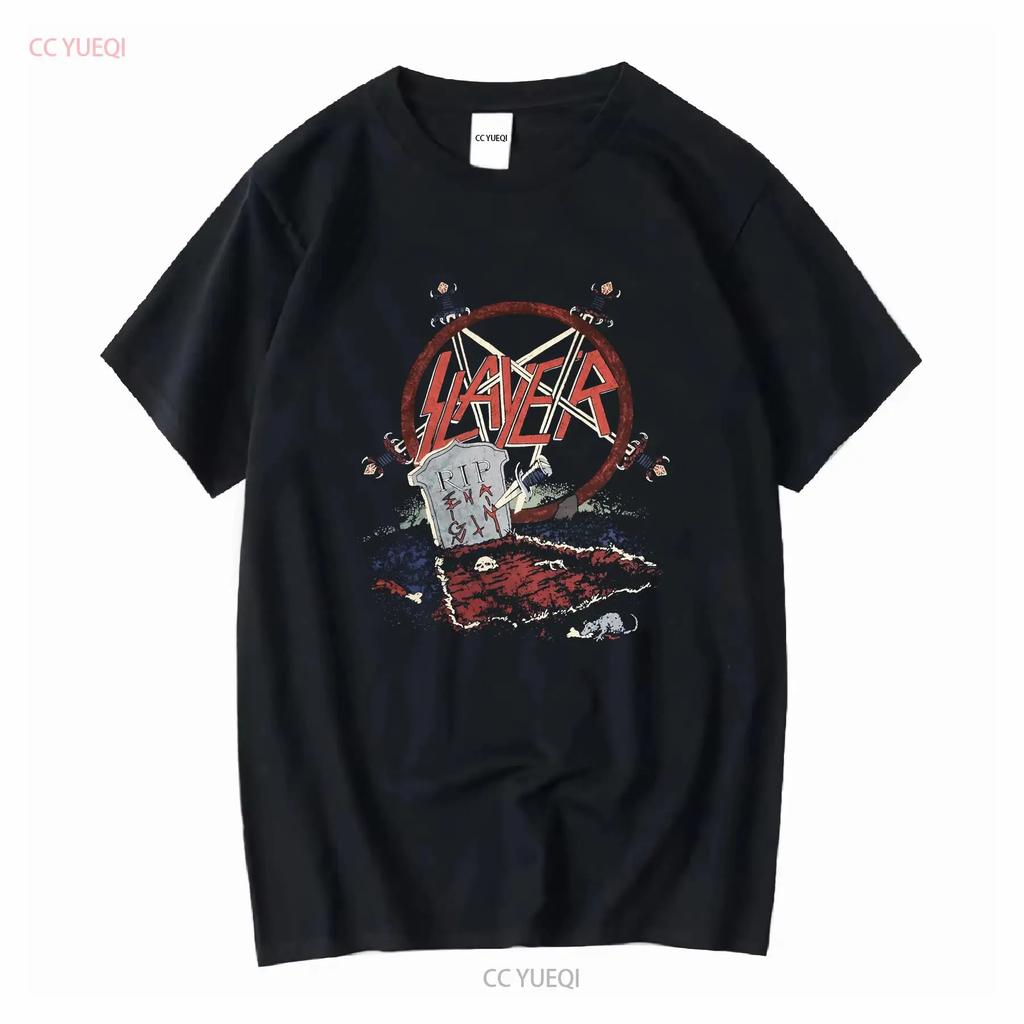 Slayer Open Grave T Shirt Vintage Washed Graphic Stretched Slightly Soft Comfortable Homme Stylish Versatile