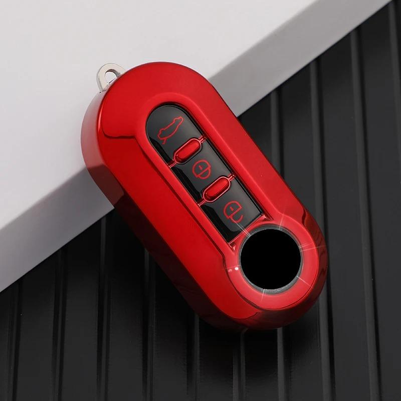 3 Buttons Tpu Car Flip Key Case Cover For Fiat Ducato 500 500L Panda Grande Punto Lancia Musa Auto Shell Fob Key Cover Key Shell