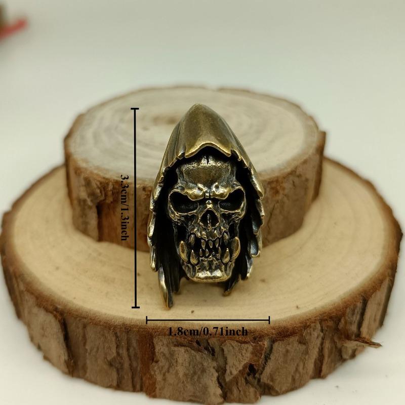 Brass Rogue Orc Head Knife Beads Lanyard Pendants Jewelry Outdoor EDC Hangings DIY Paracord Keychains Accessories. Rose Gold