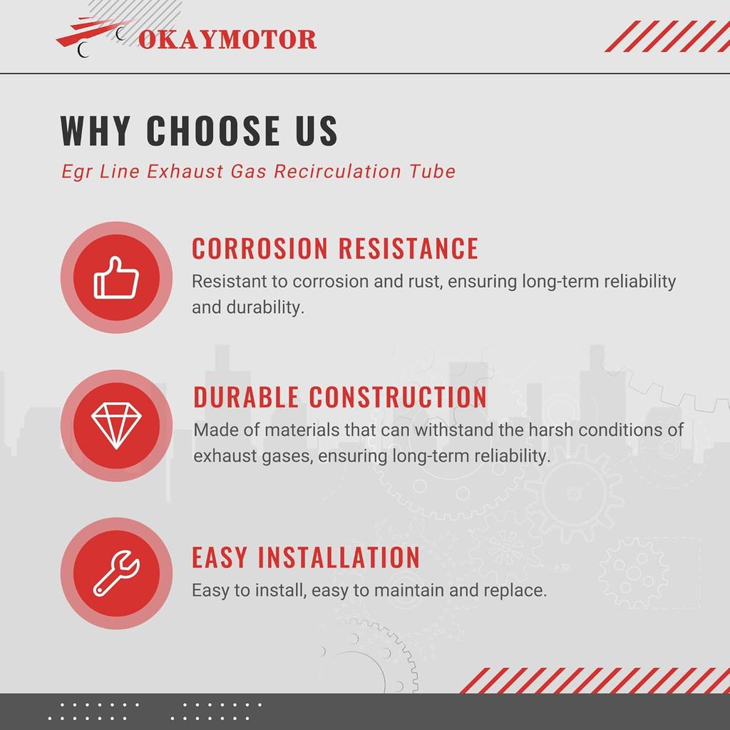 598-134 EGR Line Exhaust Gas Recirculation Tube for 2007-2014 Ford E-150 E-250 F-150 4.6L V8 7L3Z 9D477 A