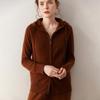 Women's Casual Hooded Cashmere Cardigan with Zipper & Pockets