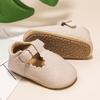 Sapatos para bebês recém-nascidos, sapatos listrados de couro pu para meninos e meninas, sola de borracha antiderrapante para primeiros passos, mocassins infantis