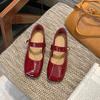 Soft Leather Mary Jane Shoes Small Leather Shoes 2025 Spring and Summer New Late Evening Breeze with Skirt One Pedal Shallow Mouth Single Shoes Women