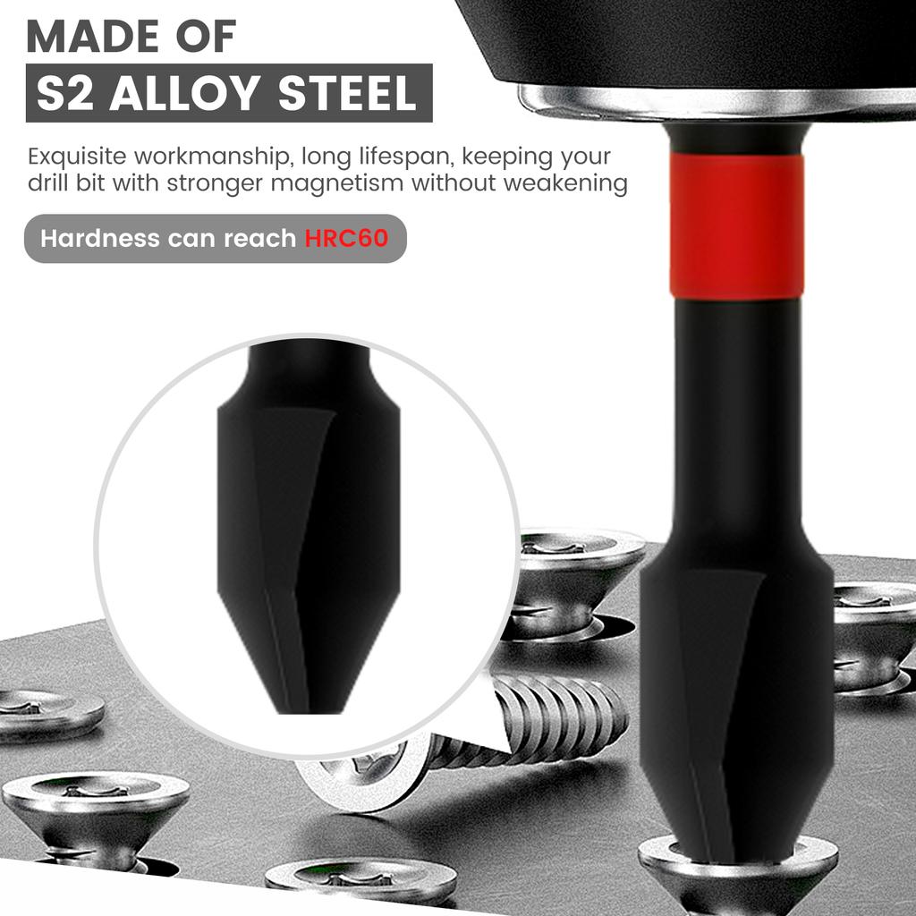 19/38-teiliges Magnetisches Schraubendreher-Bit-Set Legierter Stahl Magnet Schraubenbohrer-Set Schnellwechsel Sechskant-Bohrkopf-Set Leicht zugänglich