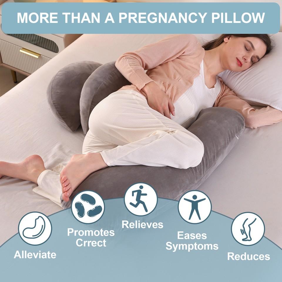 Velvet Pregnancy Pillow Detachable Pillowcase Can Support Buttocks And Legs