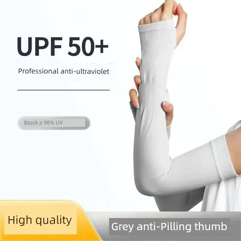

Thickened Ice Sleeve Abrasion Resistant Cool Oversleeve Summer Long Men s Ice Silk Sun Protection Gloves Female Arm Sleeves Men Oversleeve Gray thumb 1 pair