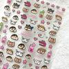 Crayon Shin-chan Relief 3D Nail Stickers - Japanese Anime Cartoon Pixel Style Shin-chan As A Student -Cute Mobile Phone Stickers