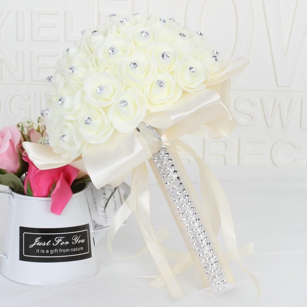 Romantic Wedding Bouquets Pearl Bridal Bouquets Artificial Hand Bouquet  Wedding Accessories