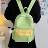 Summer New High-Value Cute Plaid Pain Bag Backpack for Girls and Boys, Outdoor Casual Double Shoulder Bag