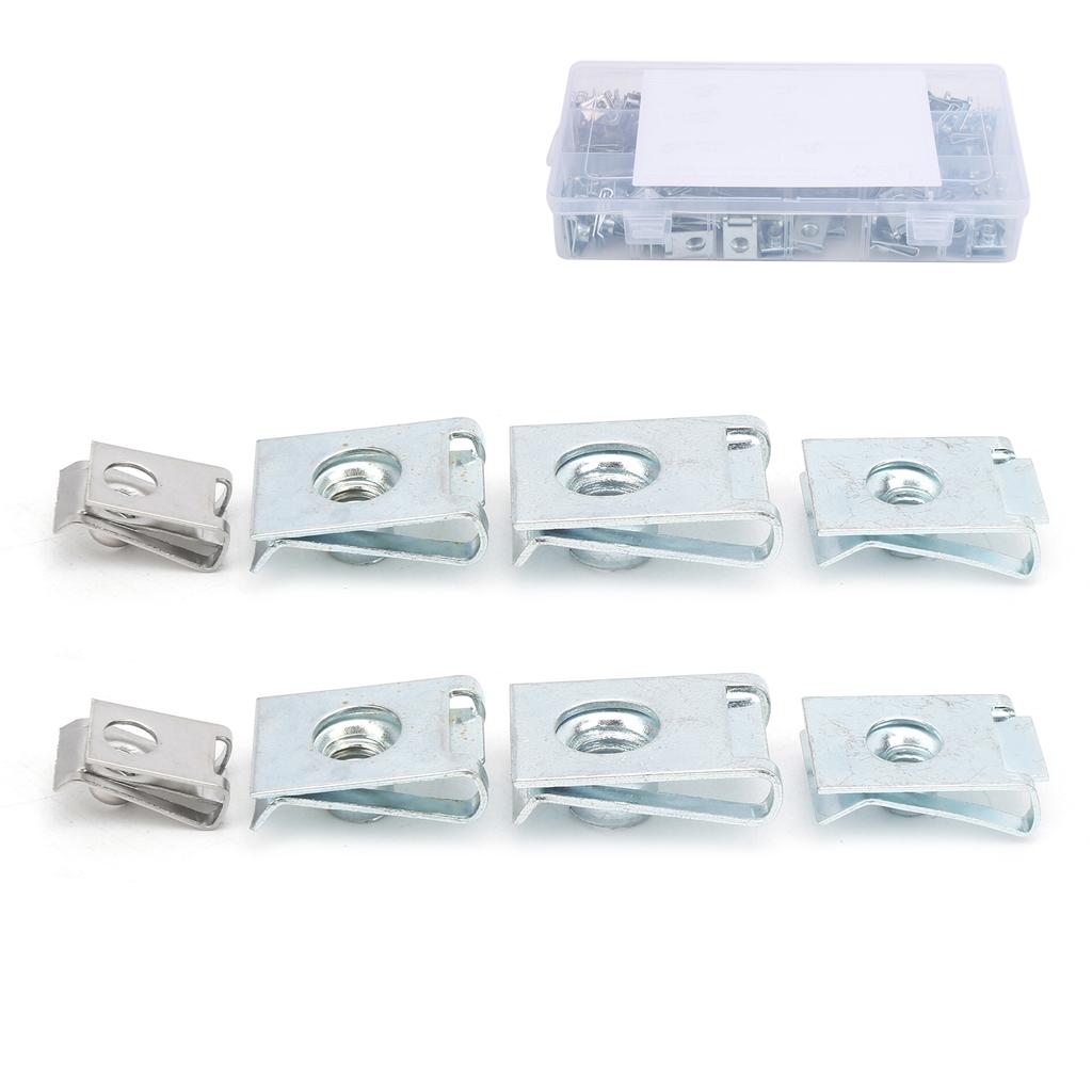160Pcs UClips Chimney Nut 304 Stainless Steel Fastener M4 M5 M6 M8 for Motorcycle Car