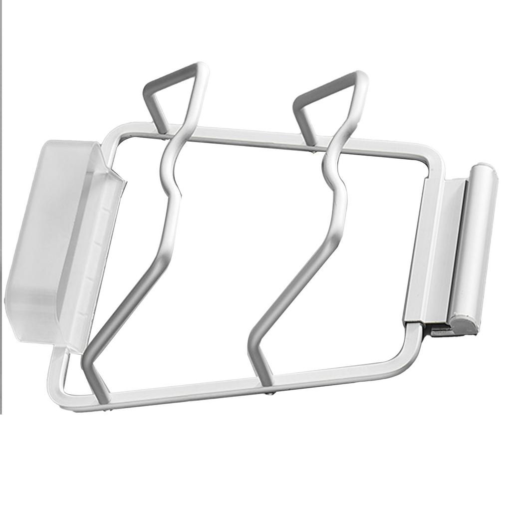 Pot Lid Holder Drilling Free Wall Mounted Space Saving Aluminium Hand Polishing Rustproof for