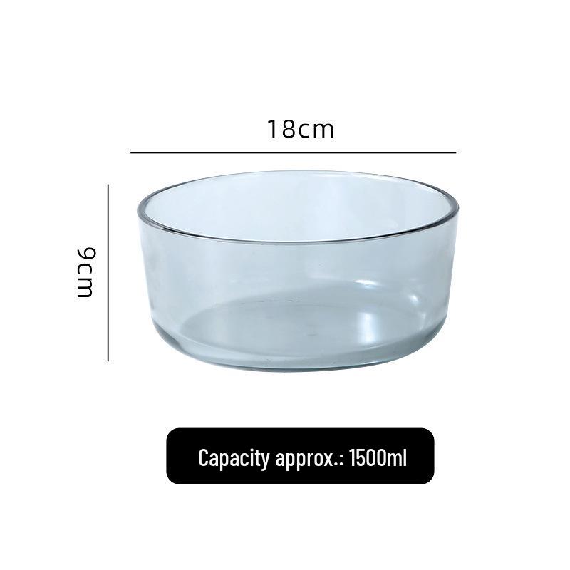 Nordic Heat-Resistant Glass Bowl - Creative Round Salad & Fruit Serving Dish