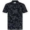 Mens Floral Skull All-Over Print Polo Shirt