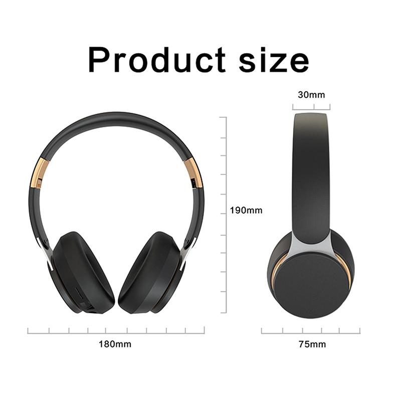 Wireless Headphones Foldable Adjustable Stereo Gaming Earphone Bluetooth+Tf Play+3.5Mm Aux 3 Modes Hifi Heavy Bass Headsets