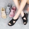 Women's Summer Fly-Knit Breathable Open-Toe Sandals & Slippers, Polyurethane Lightweight Design