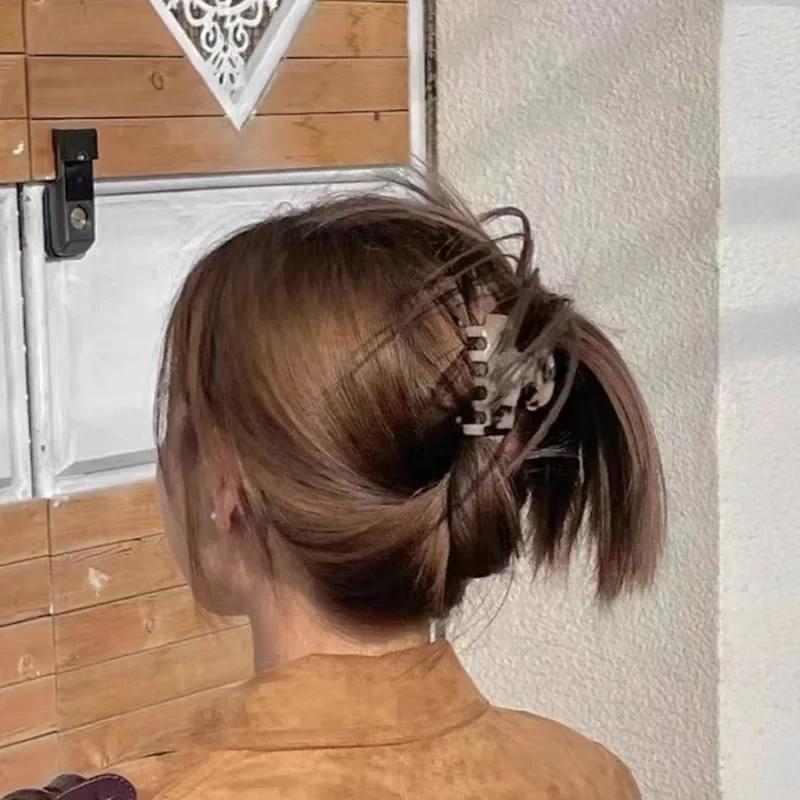 5.5cm Long Acetate Hair Crabs Red Hair Clips for Girls and Women Tie Up Hair Accessories Korean Fashon Crab Barrette Hairpin