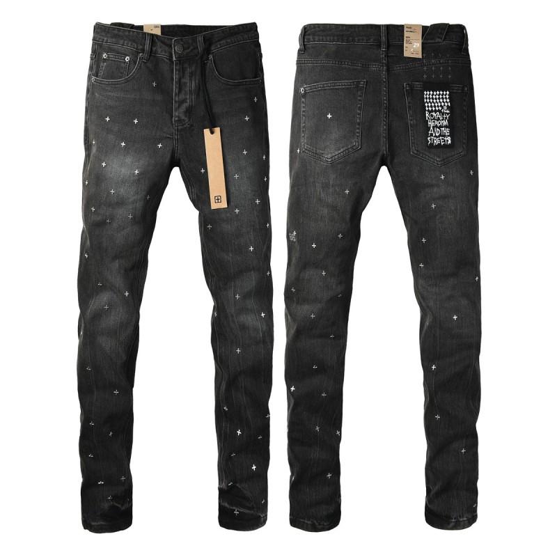 Mens Distressed Straight Fit Denim Jeans