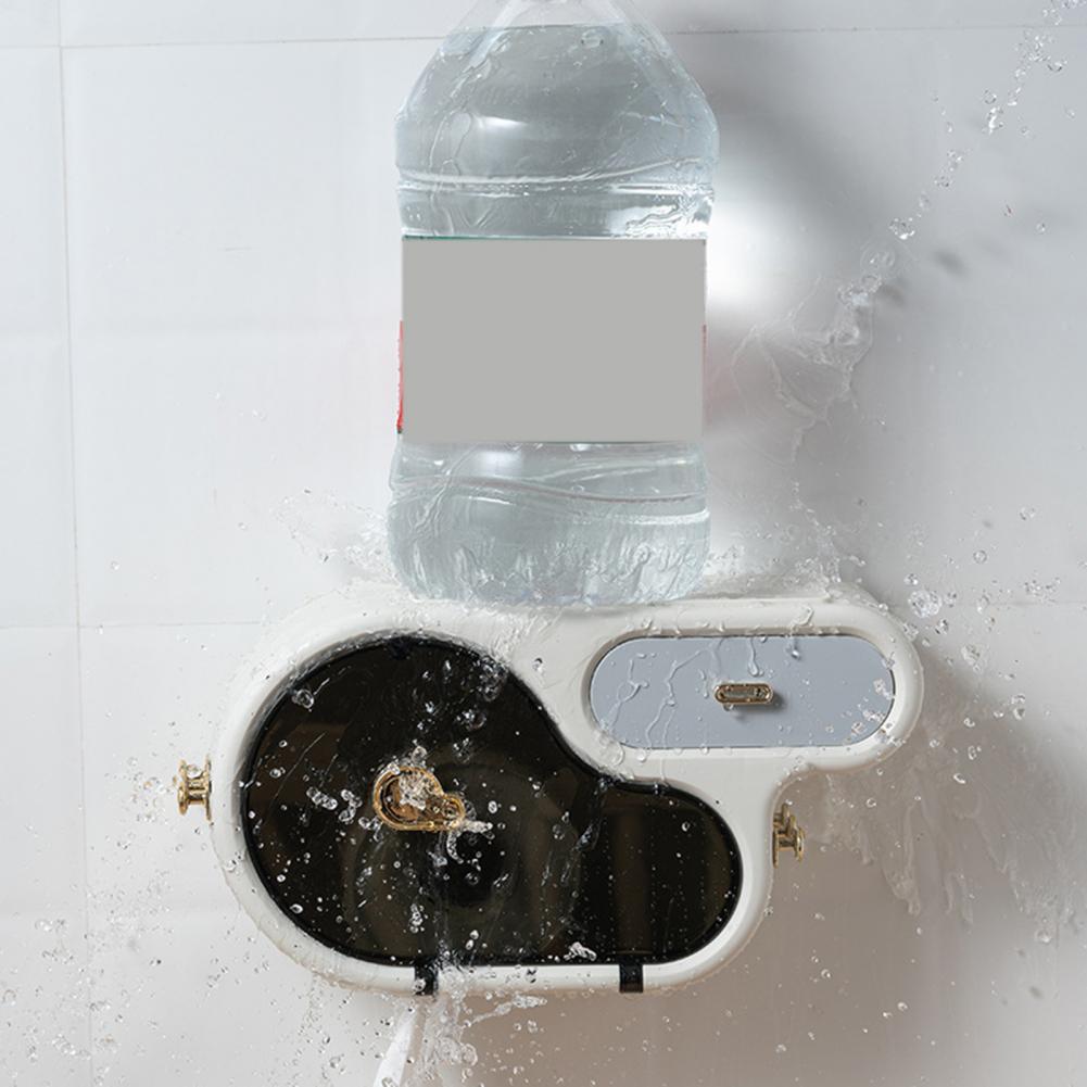 Toilet Paper Organizer Wall-mounted Waterproof PP Strong Load-bearing Tissue Rack Storage Box Toilet Bathroom Accessories