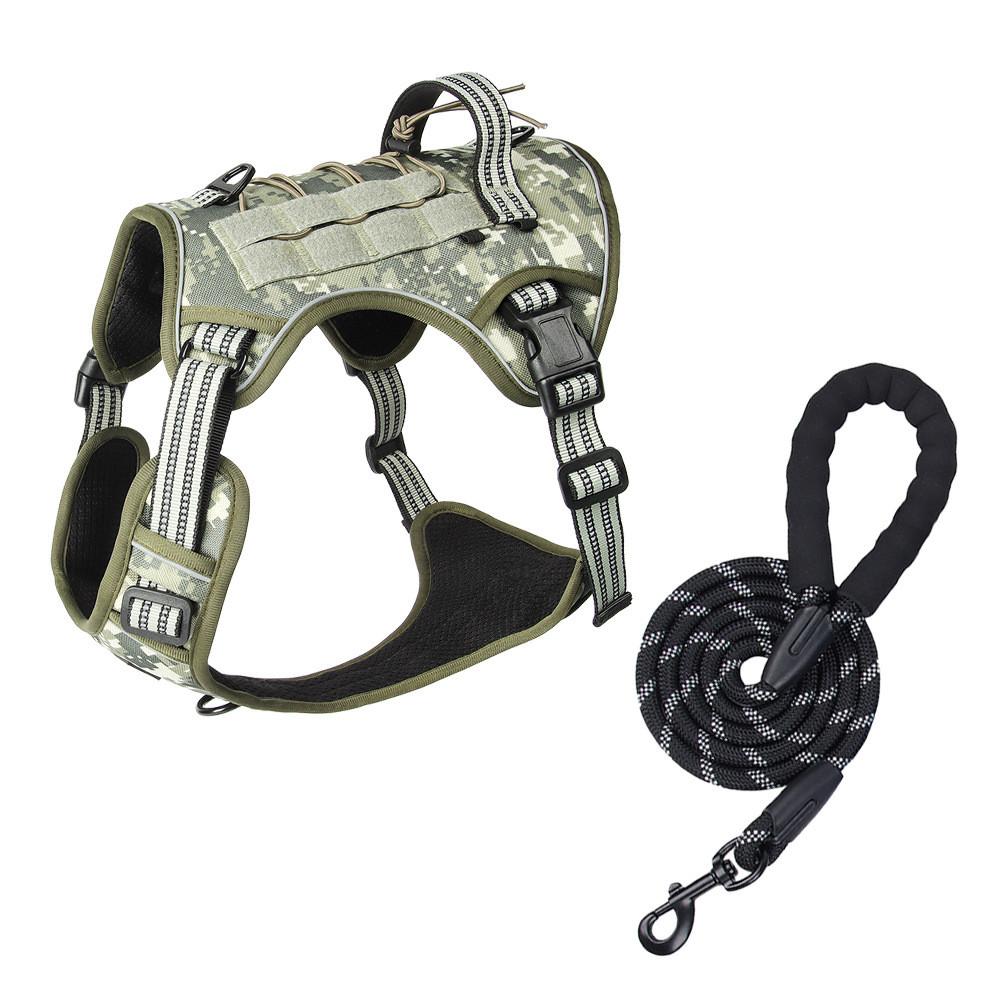 Tactical Vest For Dogs Nylon Outdoor Training Reflective Pouch For Active Pets