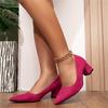 Velikost 35-44 Dámské boty Nové Špičatá špička Jednobarevné Semišové Nízký nárt Silný podpatek Boty Elegantní Dámské Kancelářské Boty na vysokém podpatku