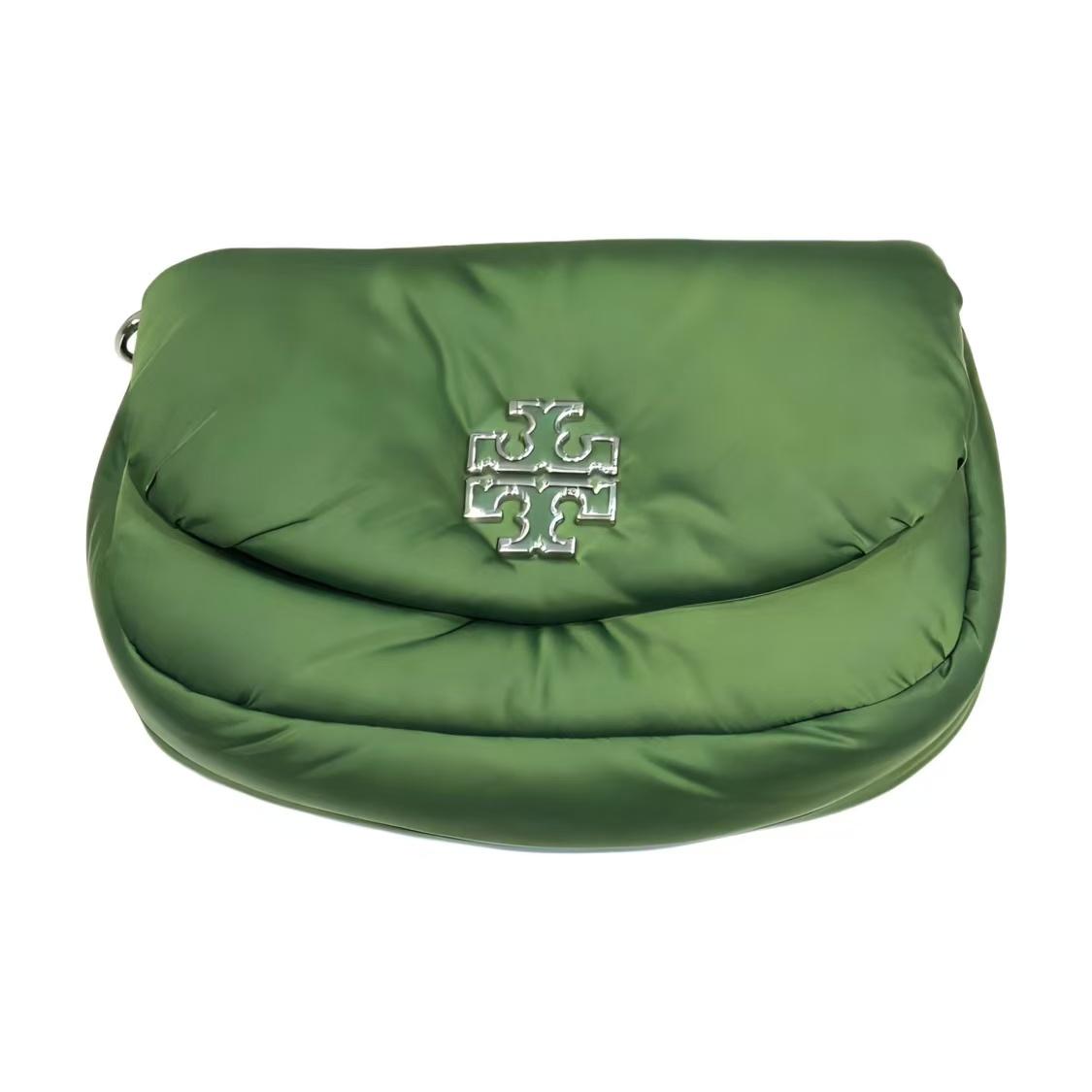 

Tory Burch Classic Logo Decorated Fabric Crossbody Bag Women Bags Green 159715-306 Basic Set (Bag+Dust Bag)