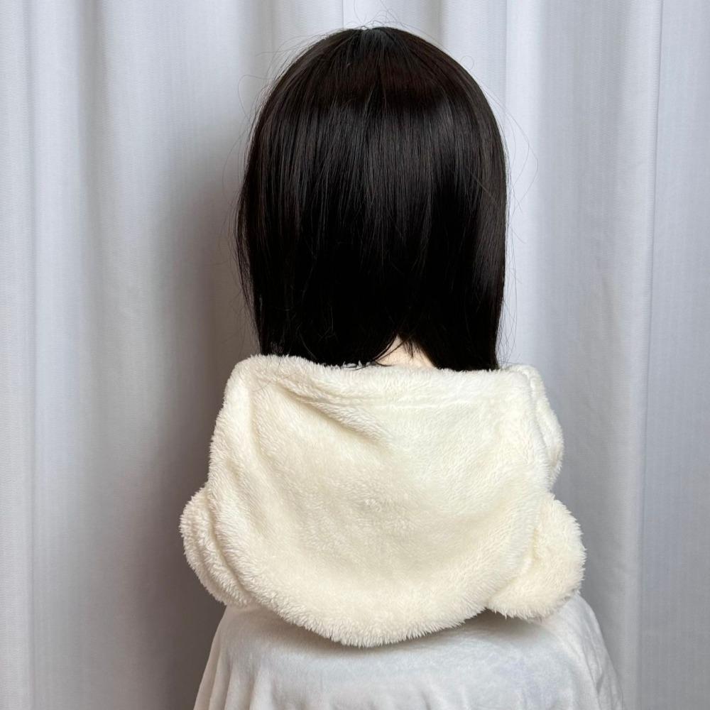 Windproof Beanies Cap Korean Style Winter Pullover Cap Casual Bear Cap Scarf Set  Girls