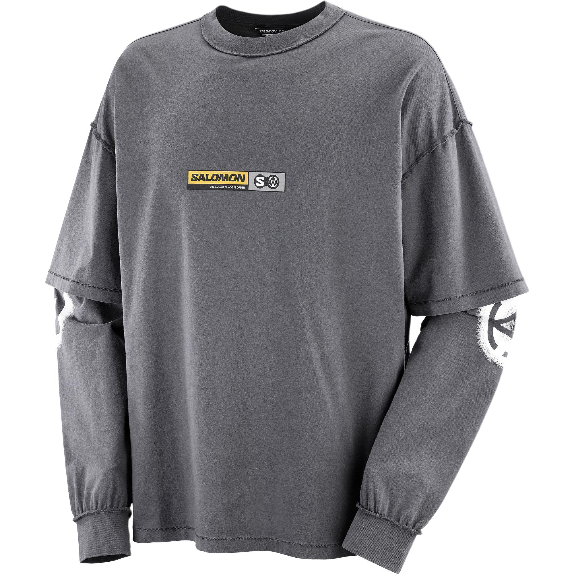 

Salomon Slam Jam Color Block Crew Neck Pullover Long Sleeve T-Shirt Unisex tops C27220 M