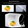 20cm Mini LED Panels Folding Portable Light Photo Lighting Desktop Studio Shooting Tent Box Kit with 2 / 6 Colors Backdrops