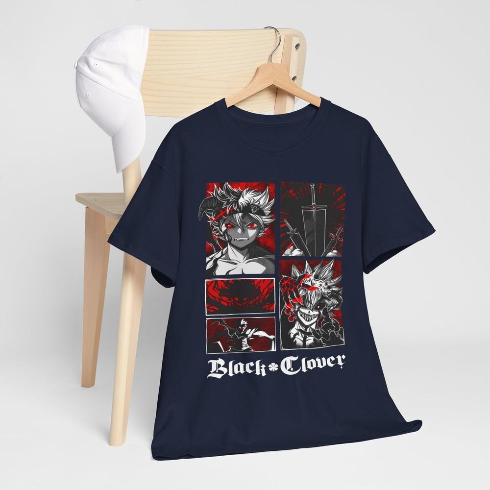 Black Clover Asta Yuno Anime Unisexga Tshirt Anime Unisexga Black Shirt All Size M