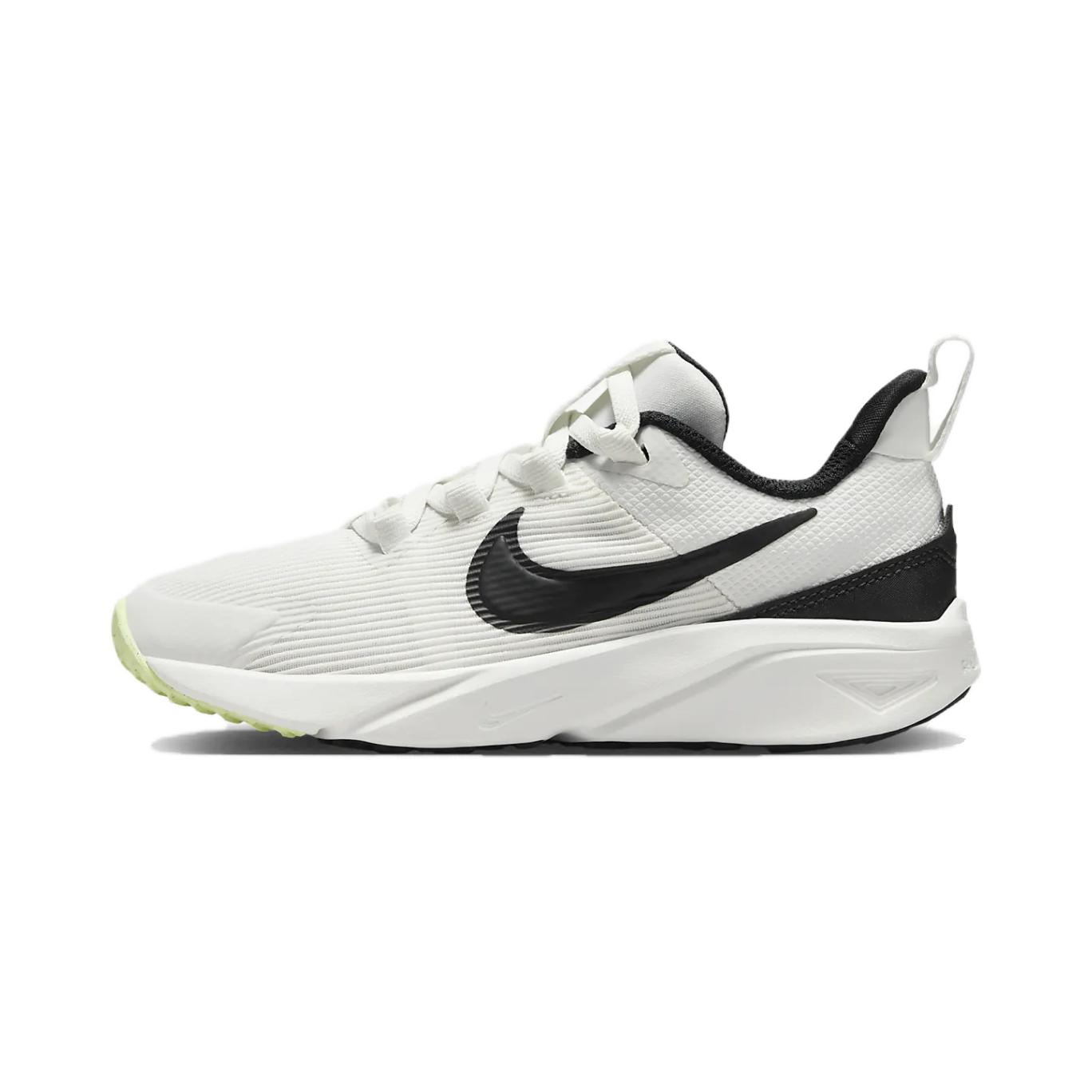 Nike Star Runner 4 Kids Low Top Running Shoes White Black DX7614-102 28
