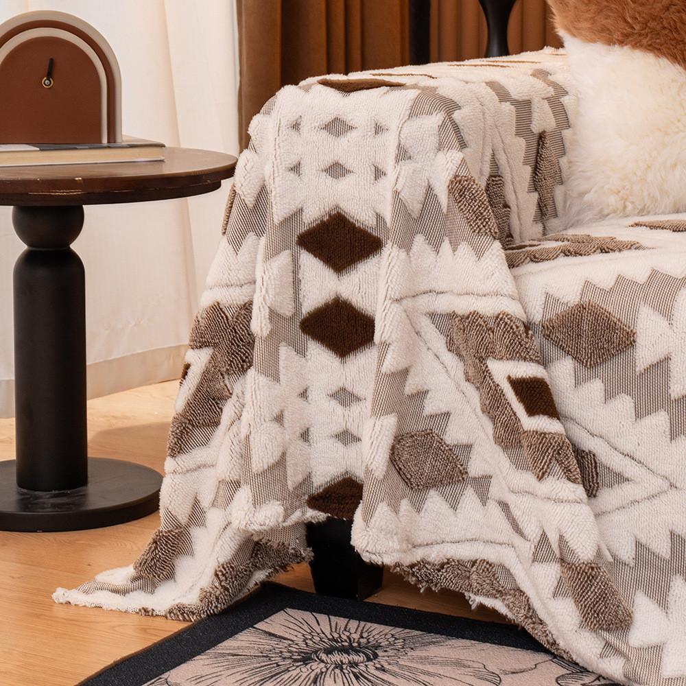 Winter Comfortable Sofa Towel Warm Thick Plush Non-Slip Home Couch Protector Anti Cat Scratch Seat Pad for Living Room Decor