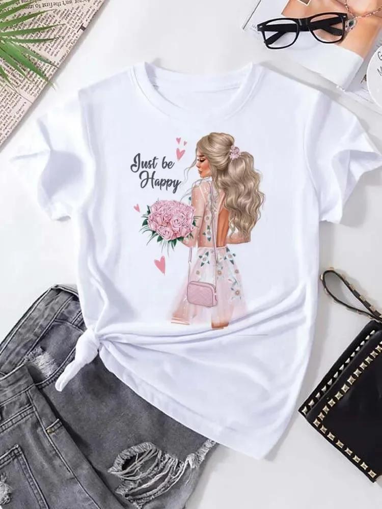 Women T-Shirt Harajuku Streetwear Short Sleeves Female Clothes Tops Tees Printed Female Tshirt Women Fashion Graphic