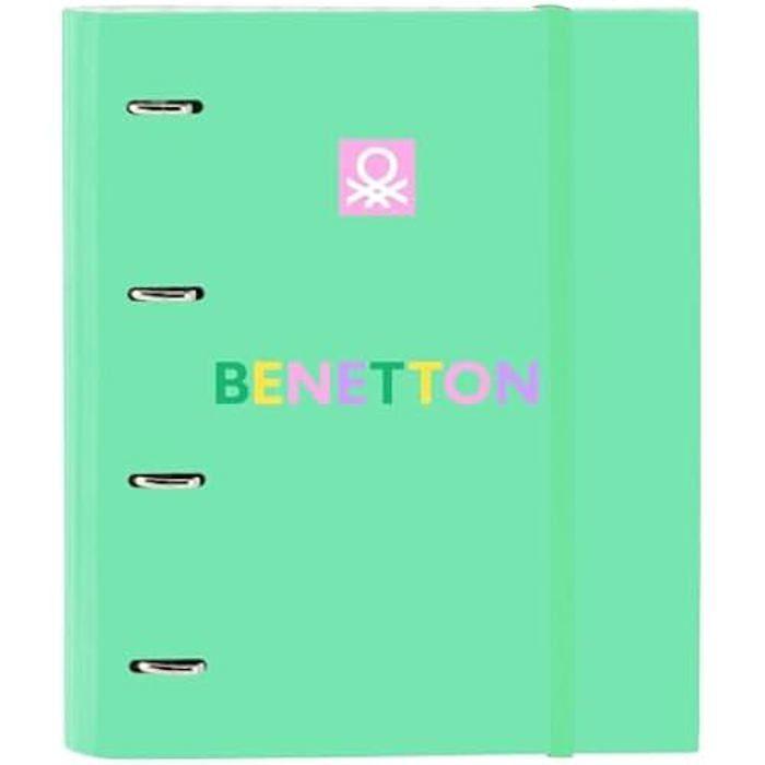 Classeur - SAFTA - Benetton Mint - 4 anneaux de 35 cm - 100 feuilles A4 - Couverture rigide