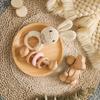 3Pc Baby Rattle Toys Wooden Animal Car And Crochet Rattle Sets Baby 0 12 Months Toys Teething Toys Baby Accessories Baby Toys