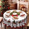 Weihnachten, Schneeflocken-Weihnachtsbaumkranz, Rote Tischdecke, Wasserdichtes Leave-In, Heim Hotel Feiertagsdekoration Tischdecke