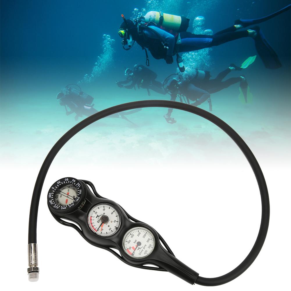 GG997 TPR Professional Good Luminous Effect Ergonomic Gage Depth Meter Compass Diving Scuba