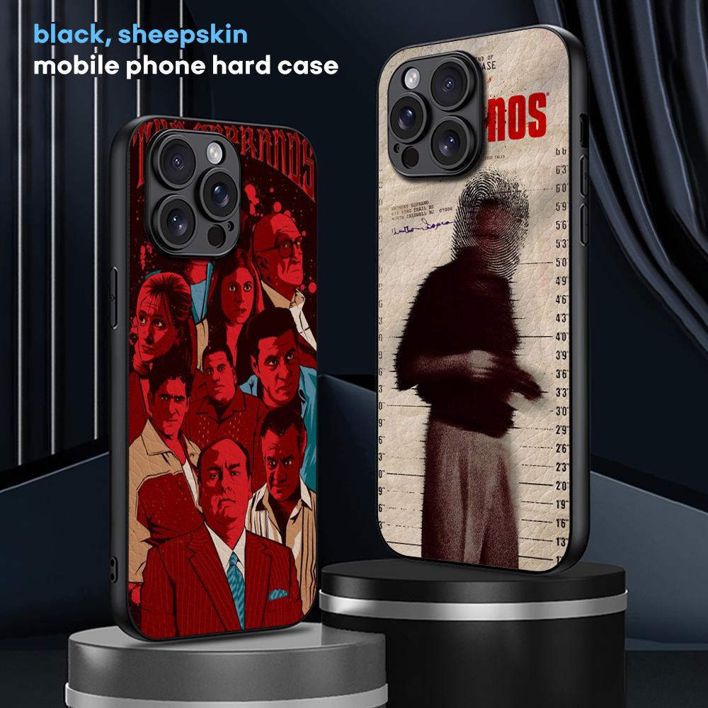 The Sopranos  Classic Movie Poster Phone Case For iPhone 16 15 14 13 12 11 Plus Pro Max Limited Black Hard Case Sheepskin