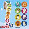 100-500Pcs High-Standard Cute First-Class Animals Stickers Premium-Quality Labels Premium-Quality Reward High-Standard Stickers High-Standard