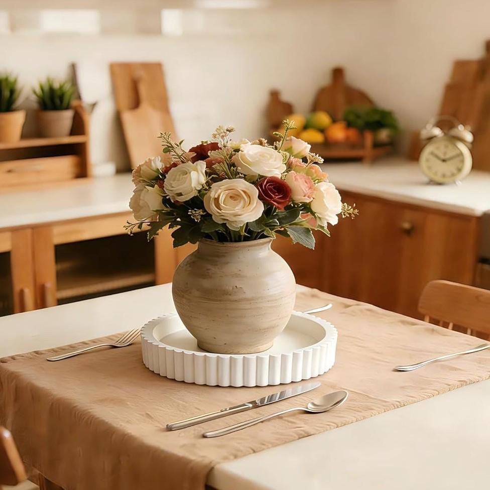 Silicone Lace Wave Round Tray for Jewelry & Cosmetics Storage