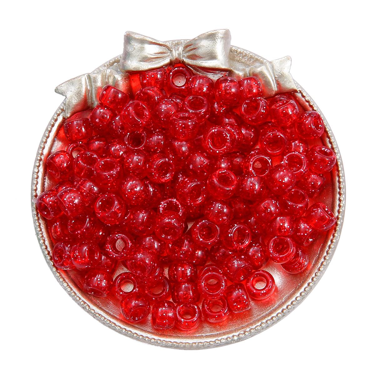 

100шт 9x6 мм акриловые блестящие прозрачные распорные бусины для изготовления ювелирных изделий