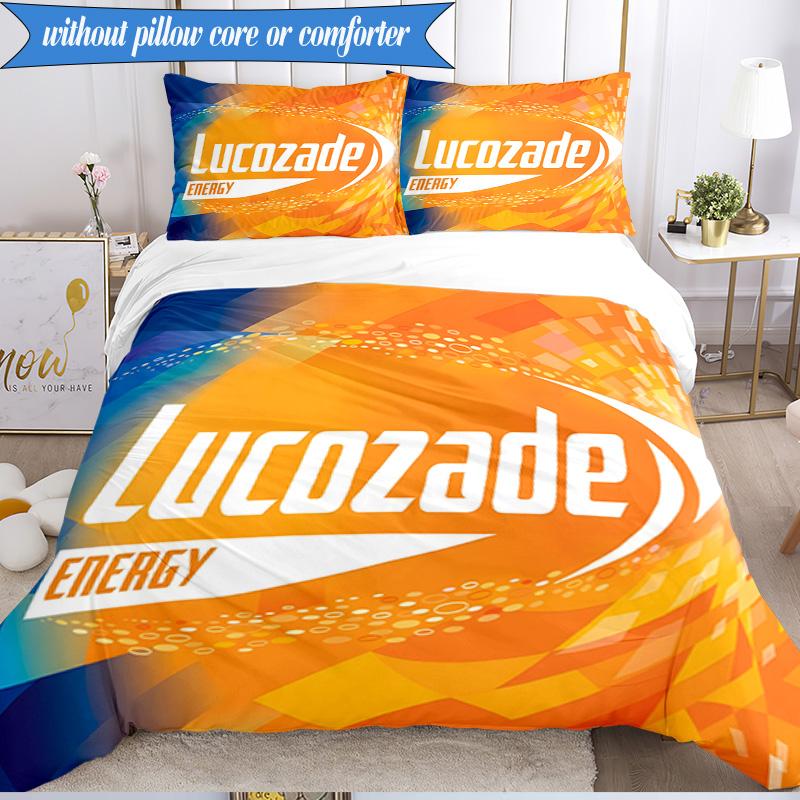 3PCS Lucozade Bedding Set Duvet Cover Closure Includes 1 Duvet Cover & 2 Pillowcases for All Seasons Bedroom Decor Christmas Fan gifts