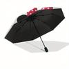 Minnie Mouse Themed Automatic Opening and Closing Folding Umbrella, Reinforced 8 Ribs, Compact Travel Design, Fashionable Folding Umbrella,