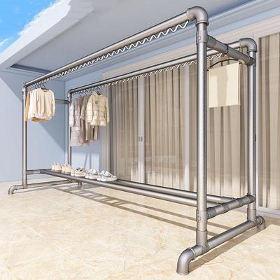 Extra Sturdy Double-Row Clothes Drying Rack for Home and Balcony Use