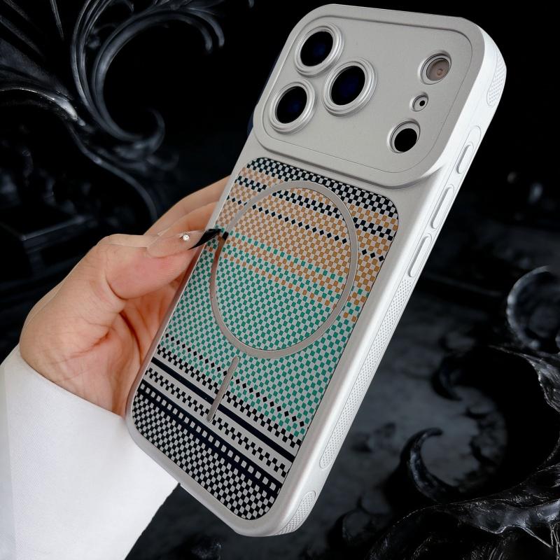 

Business Carbon Fiber Armor For Magsafe Case For iPhone 17 16 15 14 13 Pro Max Shockproof Wireless Charge Magnetic Cover iPhone17 Pro