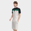 FILA Polo Shirts Men's Sulfurization Green Polo Collar Moderate Straight Fit F11M437105FDG