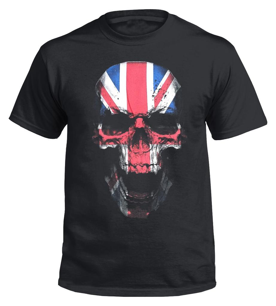 UNION VAMP SKULL T-SHIRT/Union Jack/British Flag/Skull/Rock/Metal/Tattoo/T Shirt