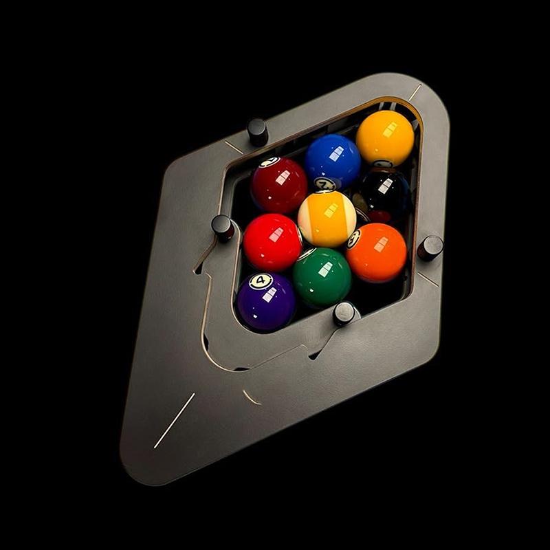 Precision-Engineered Professional Billiard Rack System That Eliminates Gaps,Heavy Duty Solid Wood Billiard 8-Ball/9-Ball